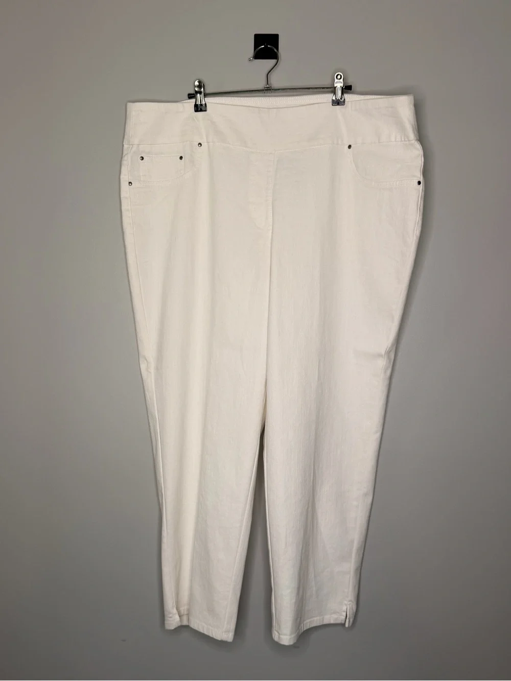 NEW Ruby Rd. Slimming Contour Waistband Ankle Pant in White Women’s Size 20W